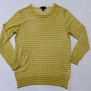 JCrew Gingham Merino Wool Sweater